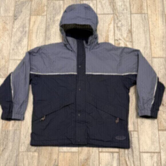 Patagonia kids size 10 blue waterproof Parka Reflective coat VINTAGE